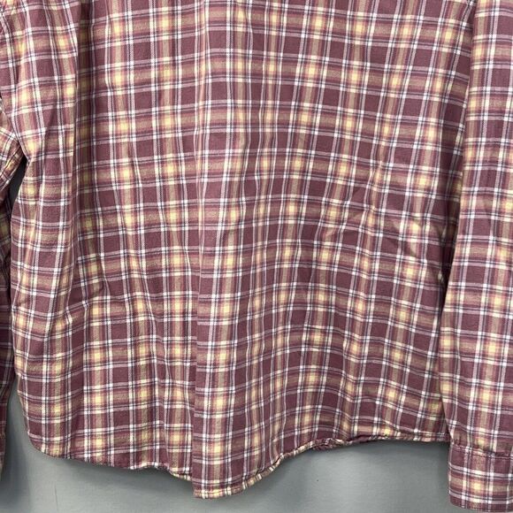 Patagonia Rose Mauve Pink Organic Cotton Plaid Flannel Shirt Size L Large - Picture 12 of 13